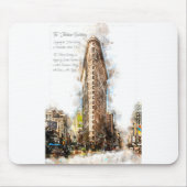 FlatIron Building Watercolor Muismat (Voorkant)