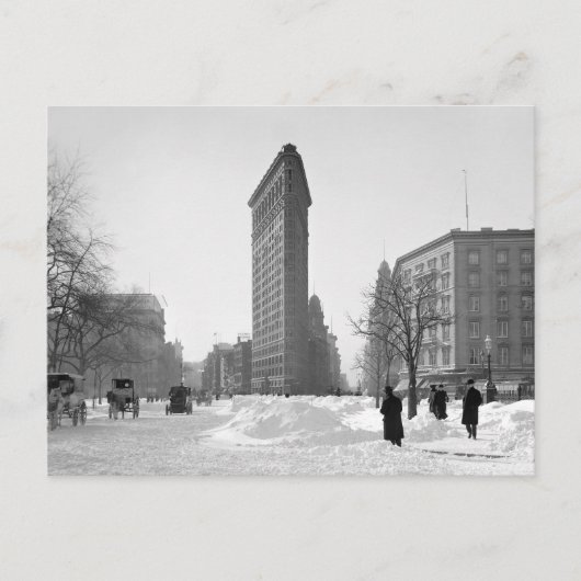 Flatiron Building Winterse Landschap, 1905 Briefkaart (Voorkant)