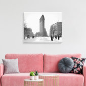 Flatiron Building Winterse scène, 1905 Canvas Afdruk (Insitu (Woonkamer))