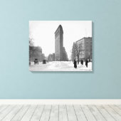 Flatiron Building Winterse scène, 1905 Canvas Afdruk (Insitu (Houten vloer))