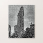 Flatiron gebouw, NYC puzzel Legpuzzel<br><div class="desc">Zwart-wit foto van het iconische Flatiron gebouw,  NYC.</div>