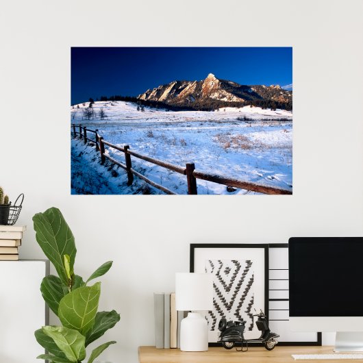 Flatirons Boulder Colorado Poster (Thuiskantoor)