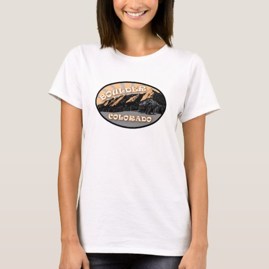 Flatirons, Chautauqua Park, Boulder Colorado T-shirt (Voorkant)