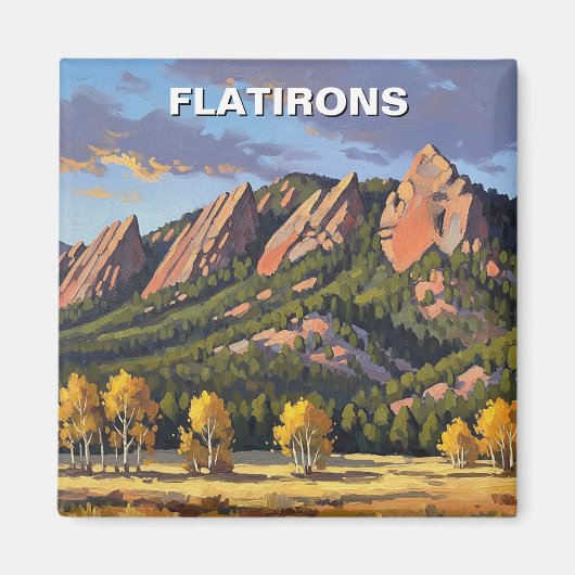 Flatirons Colorado Reizen Magneet (Voorkant)