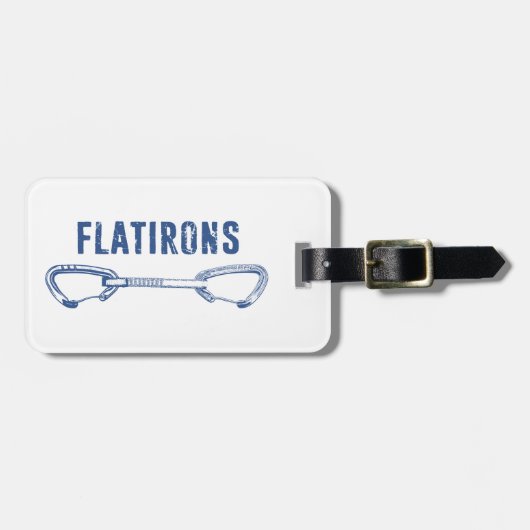 Flatirons Colorado Rock Klimmen Quickdraw Bagagelabel (Voorkant horizontaal)