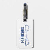 Flatirons Colorado Rock Klimmen Quickdraw Bagagelabel (Achterkant verticaal)