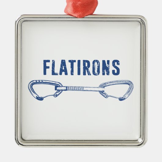 Flatirons Colorado Rock Klimmen Quickdraw Metalen Ornament (Voorkant)