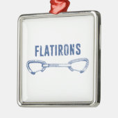 Flatirons Colorado Rock Klimmen Quickdraw Metalen Ornament (Links)