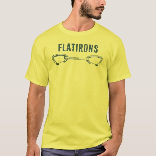 Flatirons Colorado Rock Klimmen Quickdraw T-shirt (Voorkant)