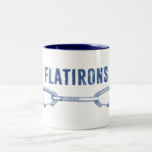 Flatirons Colorado Rock Klimmen Quickdraw Tweekleurige Koffiemok (Center)