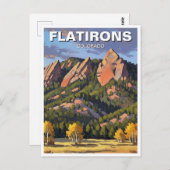Flatirons Colorado Travel Briefkaart (Voorkant / Achterkant)