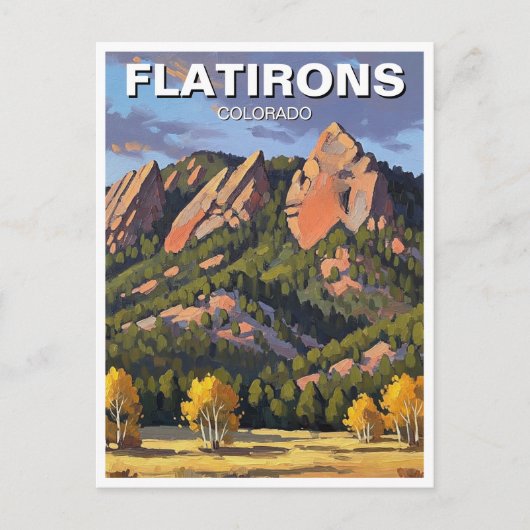 Flatirons Colorado Travel Briefkaart (Voorkant)