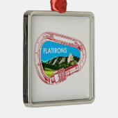 Flatirons klimmer Carabiner Metalen Ornament (Rechts)