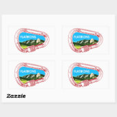 Flatirons klimmer Carabiner Rechthoekige Sticker (Vel)