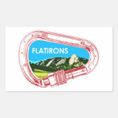 Flatirons klimmer Carabiner Rechthoekige Sticker (Voorkant)