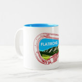 Flatirons klimmer Carabiner Tweekleurige Koffiemok (Voorkant links)