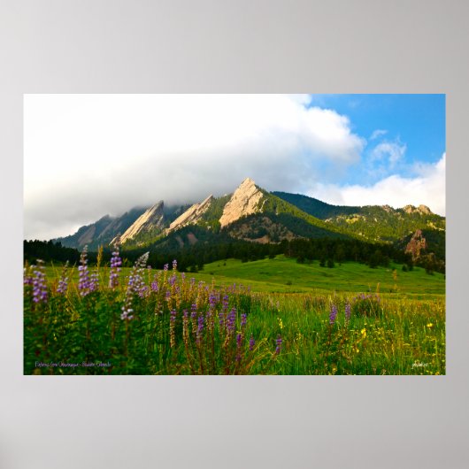 Flatirons uit Chautauqua - Boulder, Colorado Poster (Voorkant)