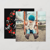 FlatKaart met zachte en heldere kerstfoto's Feestdagenkaart (Voorkant / Achterkant)