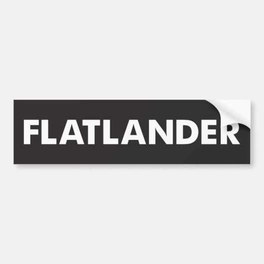 Flatlander Bumpersticker (Voorkant)