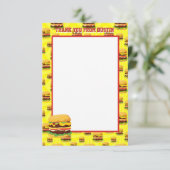 Flatpanel Tweezijdige Cheeseburger Bedankt Kaarten (Staand voorkant)