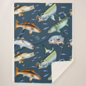 Flats-roodtrommel, tarpon, hak en gespikkelde fore sherpa deken (Voorkant)