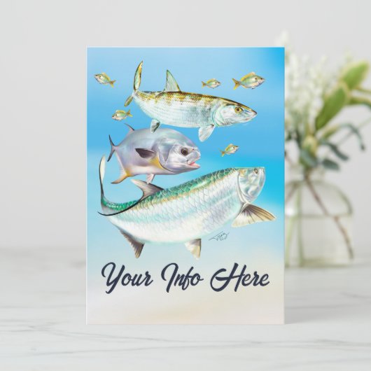 Flats Vissende uitnodiging (Staand voorkant)