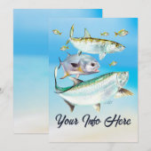 Flats Vissende uitnodiging (Voorkant / Achterkant)