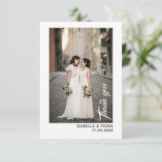 Flatte bedankt - Bedankt voor het bericht Berichte (Staand voorkant)