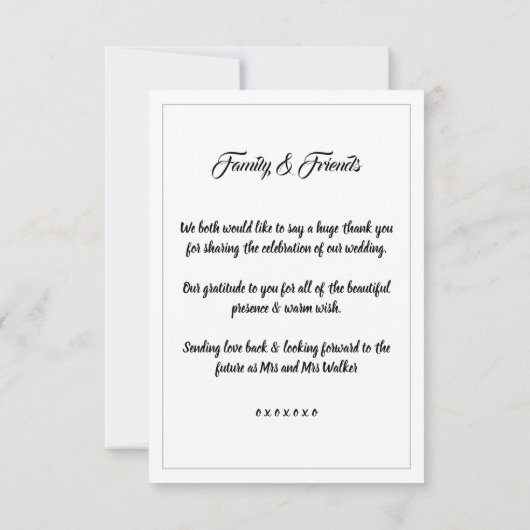 Flatte bedankt - Bedankt voor het bericht Berichte (Achterkant)