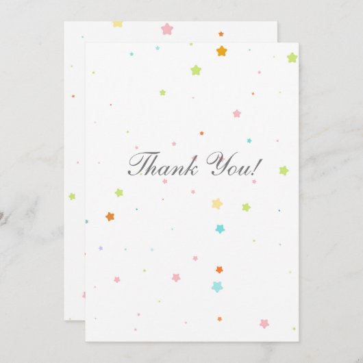 Flatte bedankt voor je kaart met sterren (Voorkant / Achterkant)