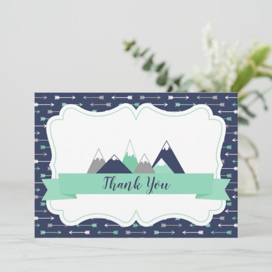 Flatte dank je kaarten bergen (Staand voorkant)