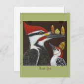 Flatte dank u voor uw kaart met houtspillen (Voorkant / Achterkant)