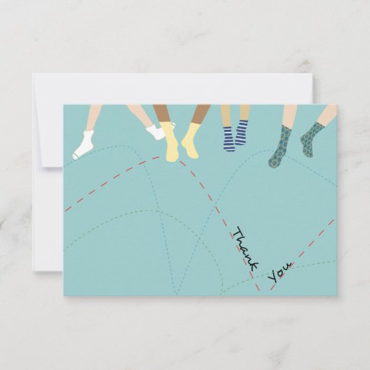 Flatte van de Partij van de Stof Dank u Bedankkaart (Voorkant)