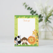 Flatte van veilige Oerwouden Bedankkaart (Staand voorkant)