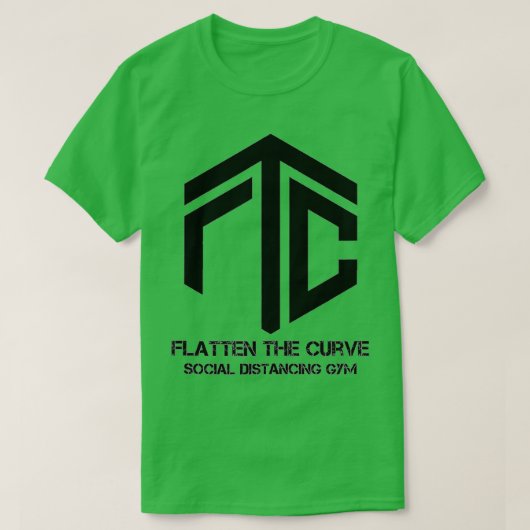 Flatten the Curve Social Distancing Gym T-shirt (Design voorkant)