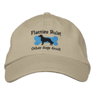 Flatties regel geborduurd Pet