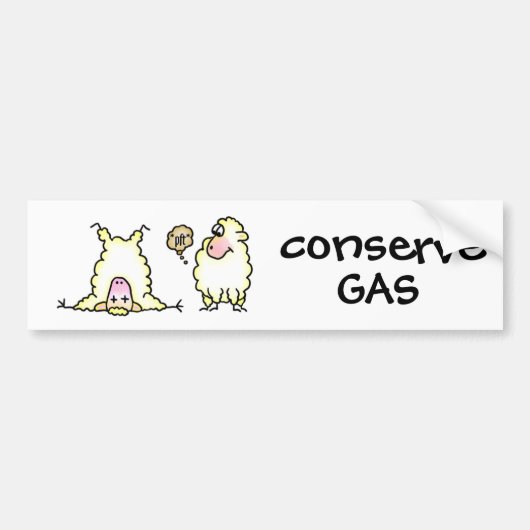 Flatulent Sheep Bumpersticker (Voorkant)