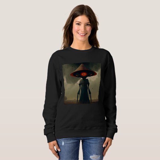 Flatwoods Monster Braxie 1952 Creepy Alien Cryptid Trui (Voorkant volledig)