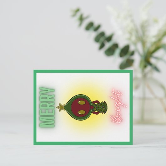 Flatwoods monster kerst briefkaart (Staand voorkant)