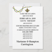 Flaunty Flamingo Mardi Gras Kaart (Achterkant)