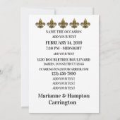 Flaunty Flamingo Mardi Gras Kaart (Achterkant)