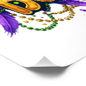 Flaunty Flamingo Mardi Gras Perfect Poster (Hoek)