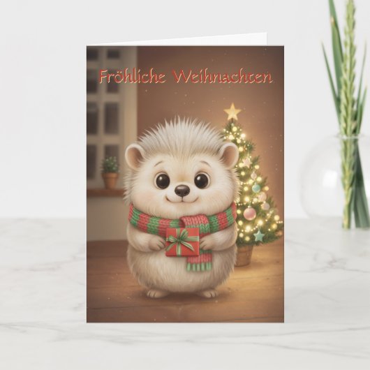 Flauschiger Igel rote Schrift Karte Kaart (Voorkant)