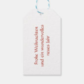 Flauschiger Igel rote Schrift Winterzauber Cadeaulabel (Achterkant)