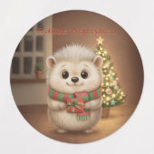 Flauschiger Igel Weihnachtszauber Design Labels (Design 1)