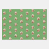 Flauschiger Igel Winterfarben Grün Rot Weiß Inpakpapier Vel (Voorkant 2)