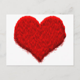 Flauschiges Herz Briefkaart
