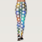 Flauwe randcirkels op gekleurde achtergrond leggings (Achterkant)