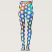 Flauwe randcirkels op gekleurde achtergrond leggings (Voorkant)