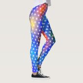 Flauwe randcirkels op gekleurde achtergrond leggings (Rechts)